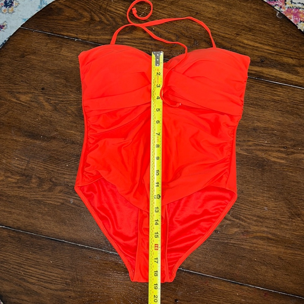 NWOT CM Halter one piece swimsuit with removable straps